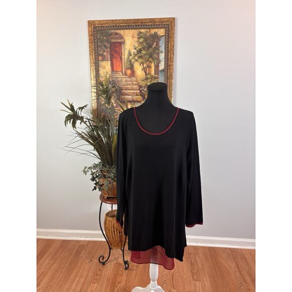 Zim & Zoé Women Dress 20 Boho Artsy Lagenlook Summer Artsy Long Sleeve Pullover - Picture 3 of 13